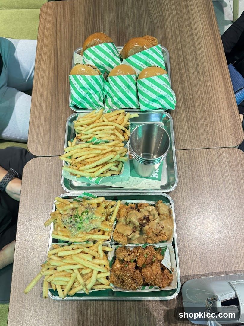 Burgers, Fries, and Fried Chicken