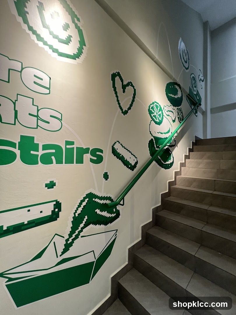 Pixelated Mural in Stairwell