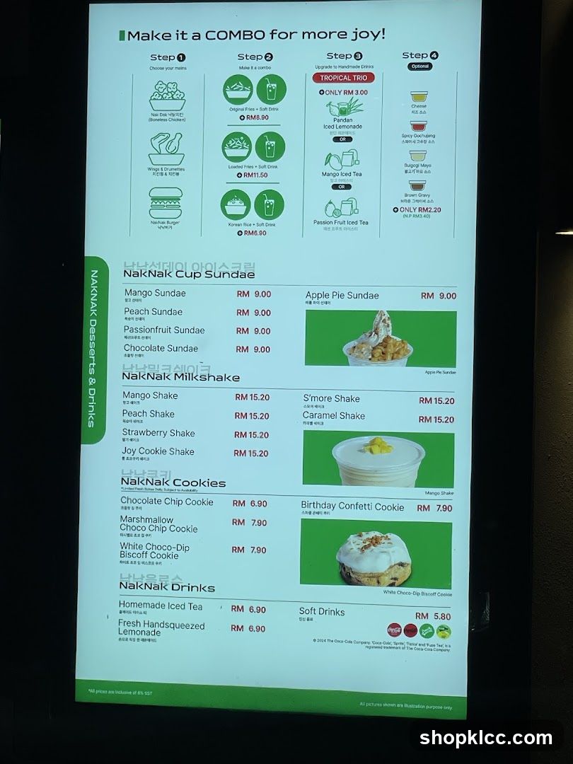 NakNak Desserts & Drinks Menu