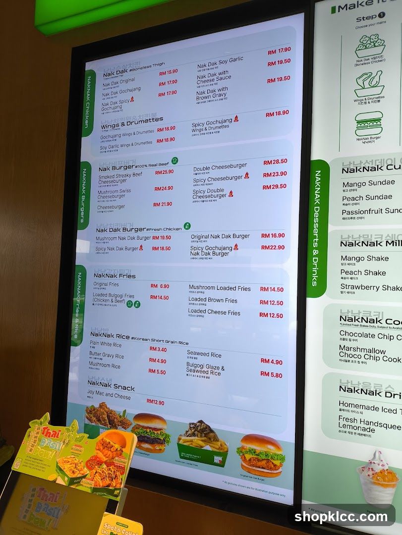 NAKNAK Chicken, Burgers, Fries & Rice, Desserts & Drinks