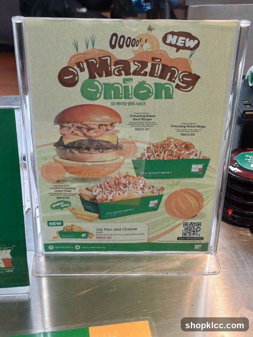 O'Mazing Onion Menu