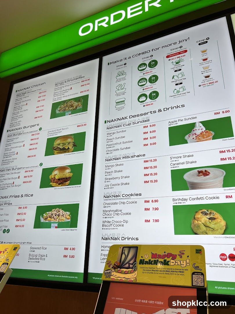 NAKNAK Menu