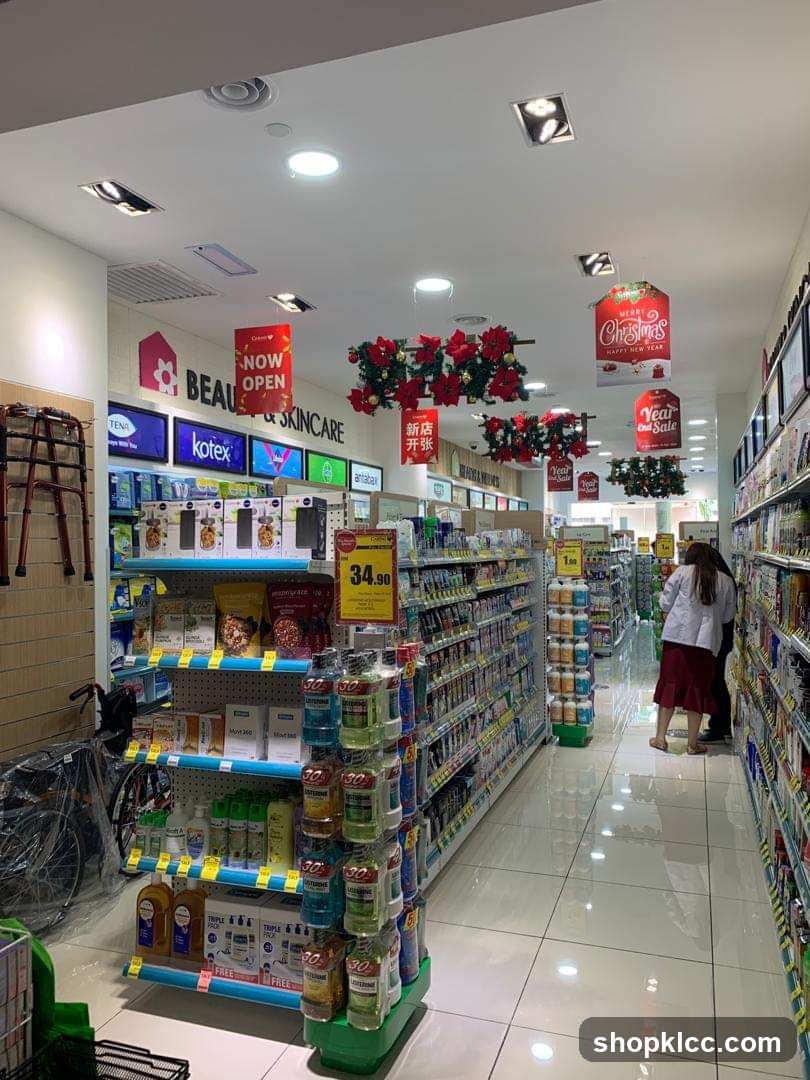 Pharmacy Interior with Christmas Decorations