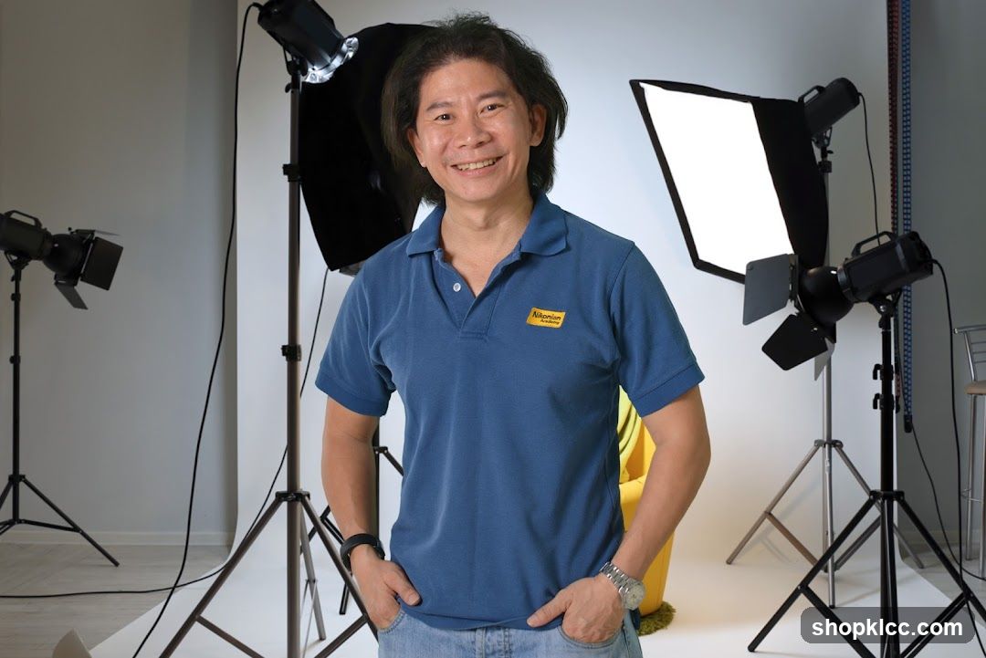 Man in a photography studio