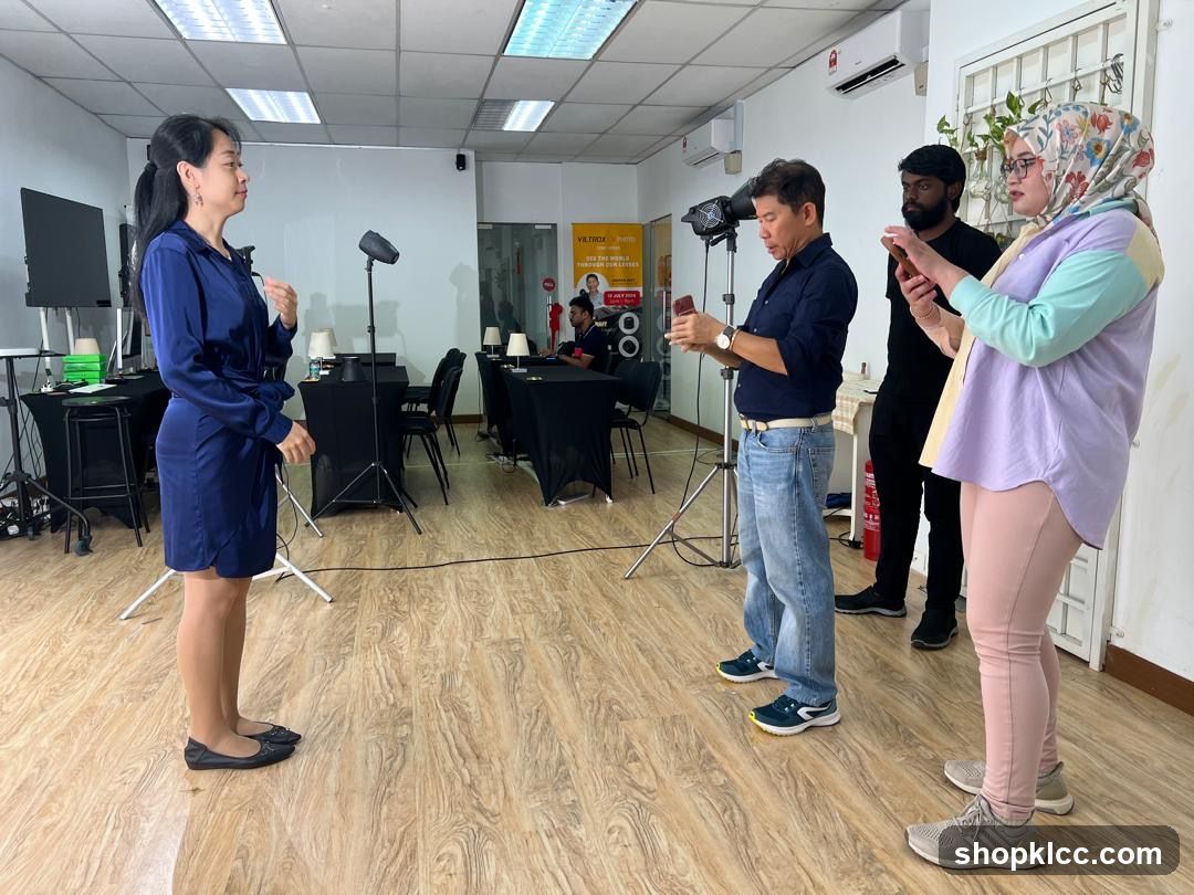People in a studio setting