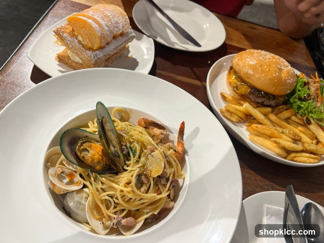 Food spread on a table