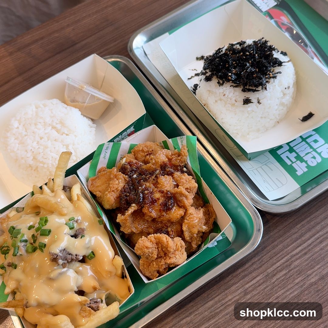 Korean Fried Chicken and Rice