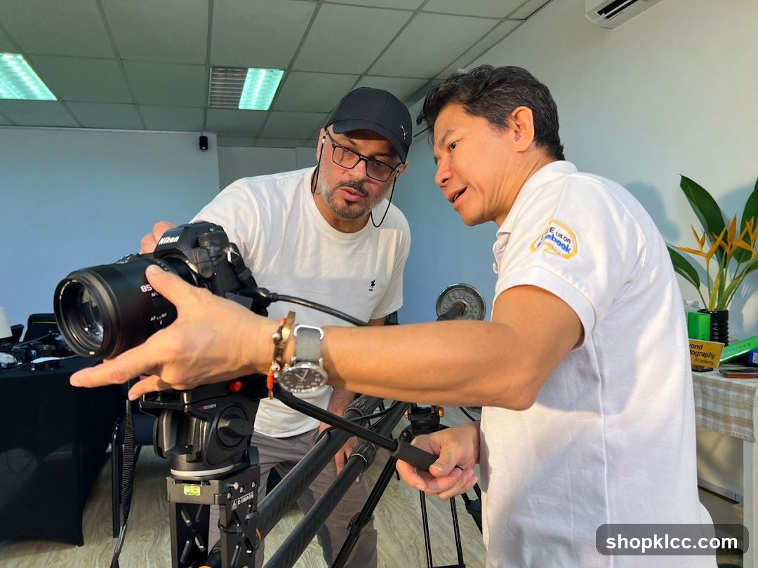 Two men with a camera