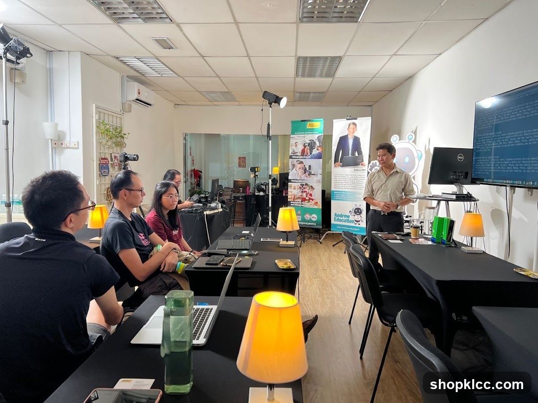 Presentation in a classroom