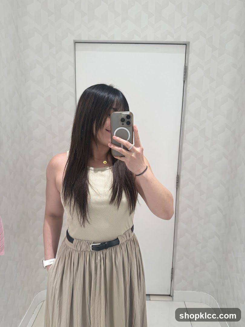Woman in a fitting room