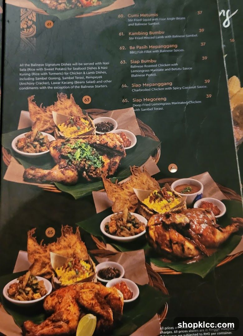 Balinese Signature Dishes