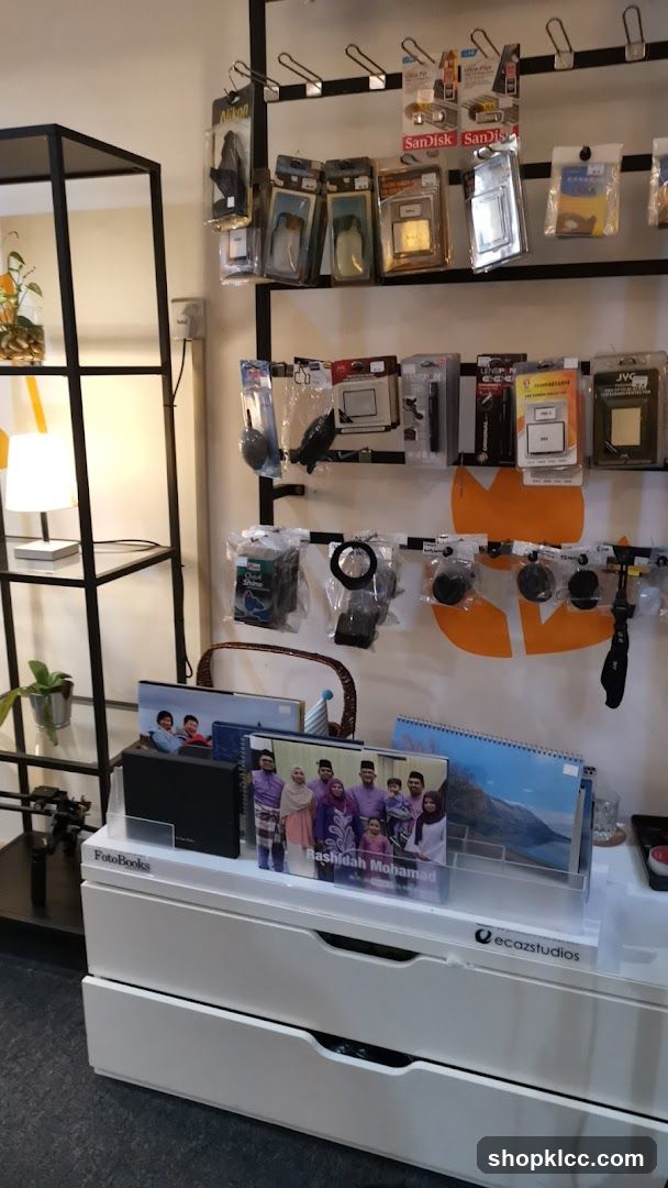 Camera Accessories and Photo Albums Display
