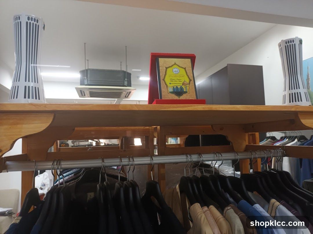 Clothing Store Interior with Award Display