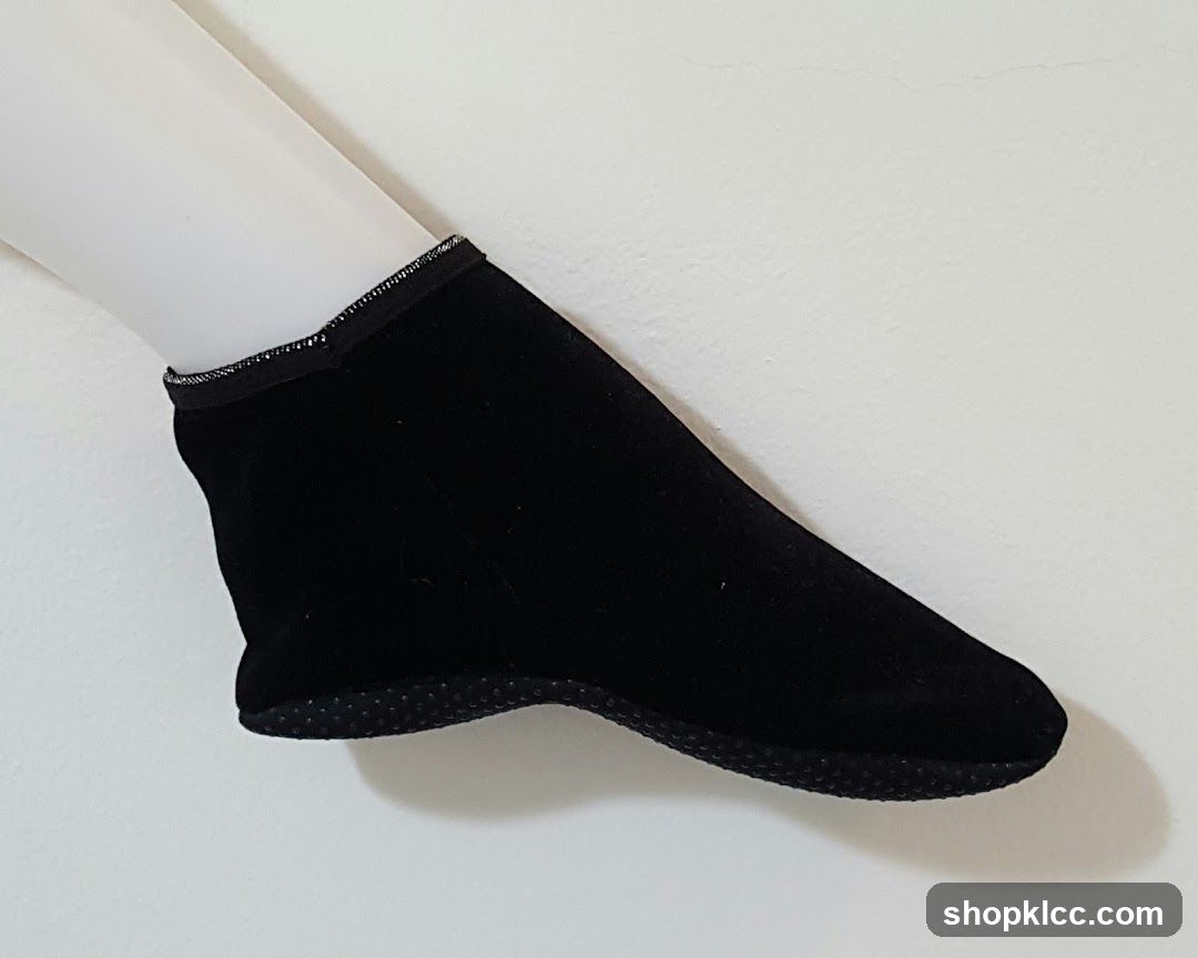 Black Sock Footwear on Mannequin Leg