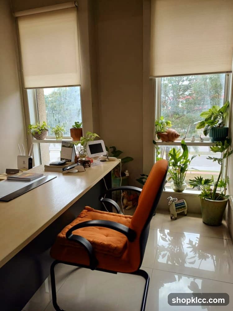 Home Office with Plants