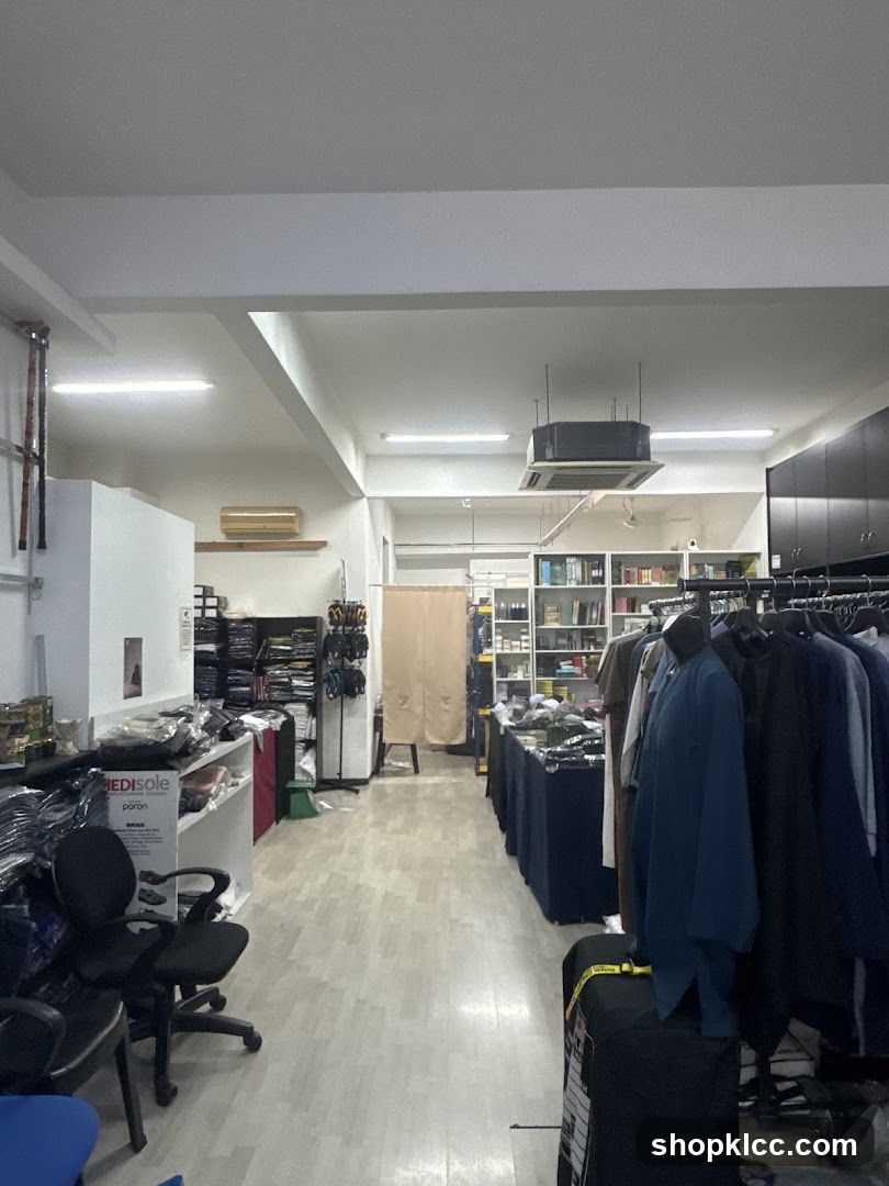 Interior of a clothing or accessory shop
