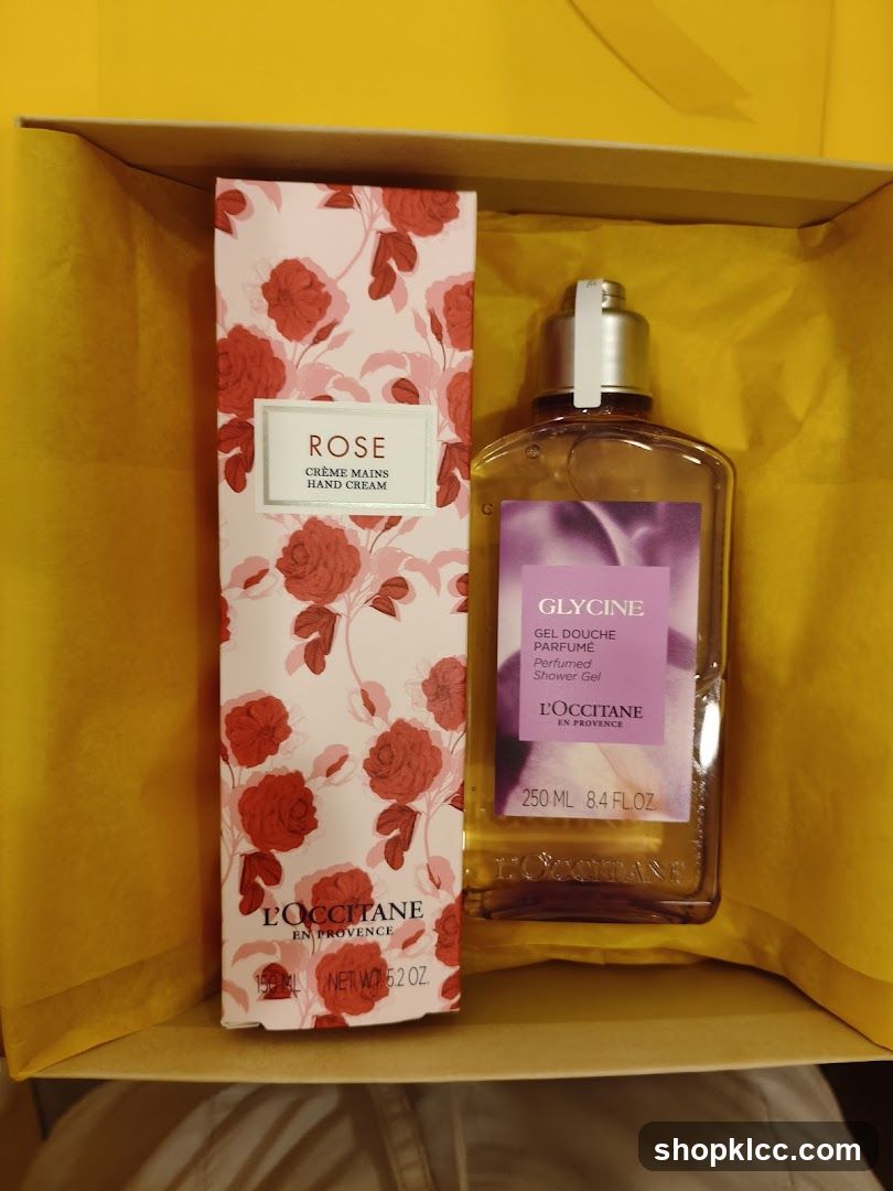 L'Occitane Rose Hand Cream and Glycine Shower Gel Gift Set