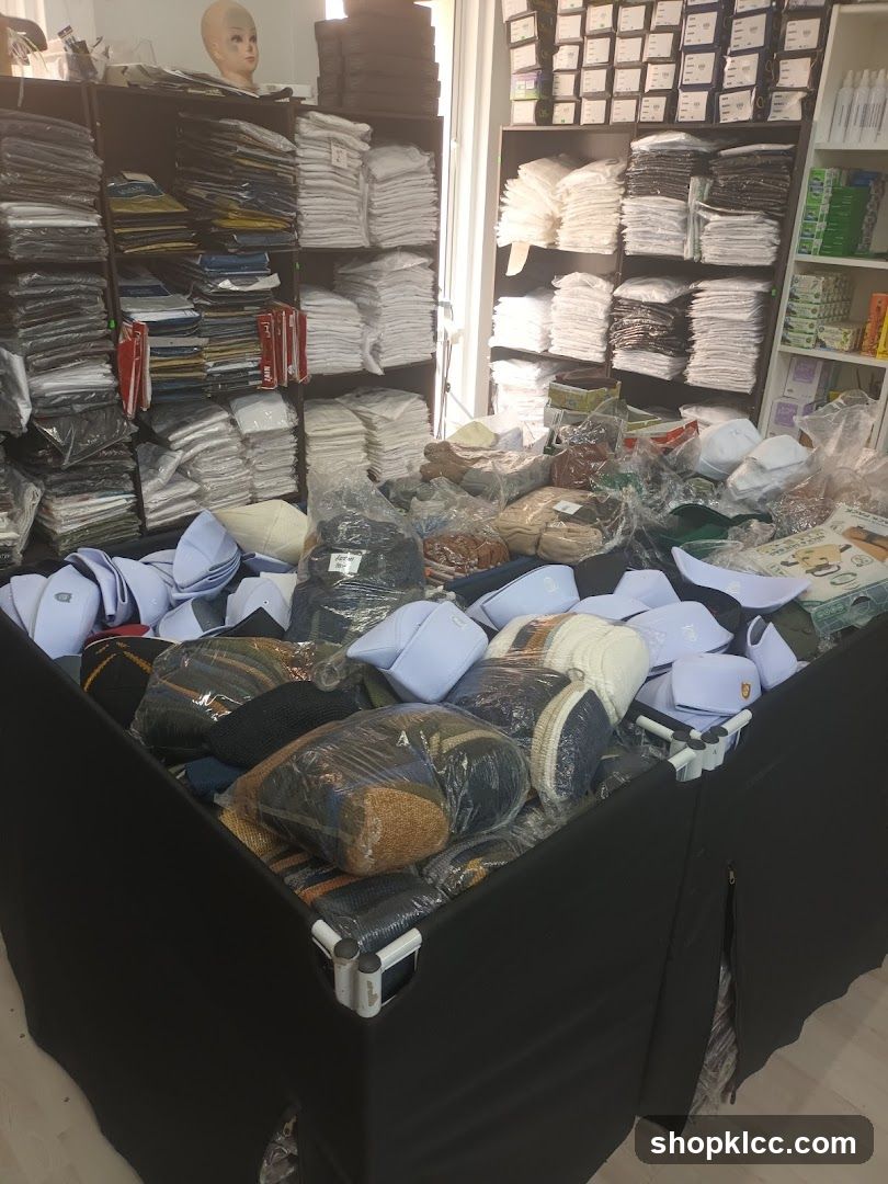Stockroom or Retail Display of Socks and Apparel