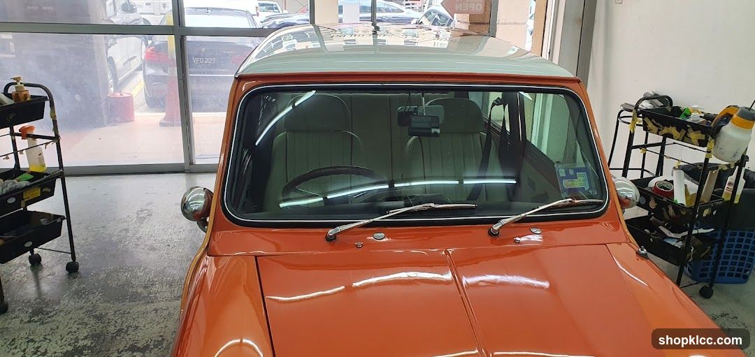 Orange Car Interior View