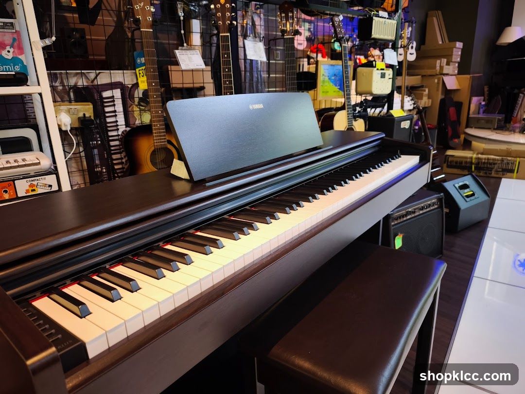 Yamaha Digital Piano in Music Store Interior
