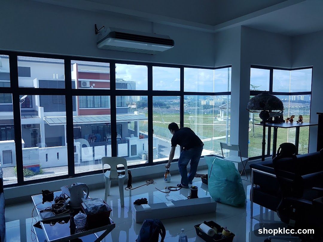 Living Room Interior with Large Windows