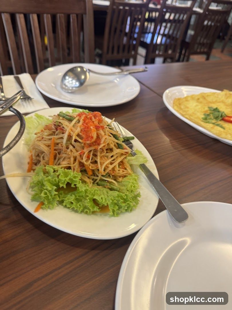 Thai Papaya Salad and Omelette