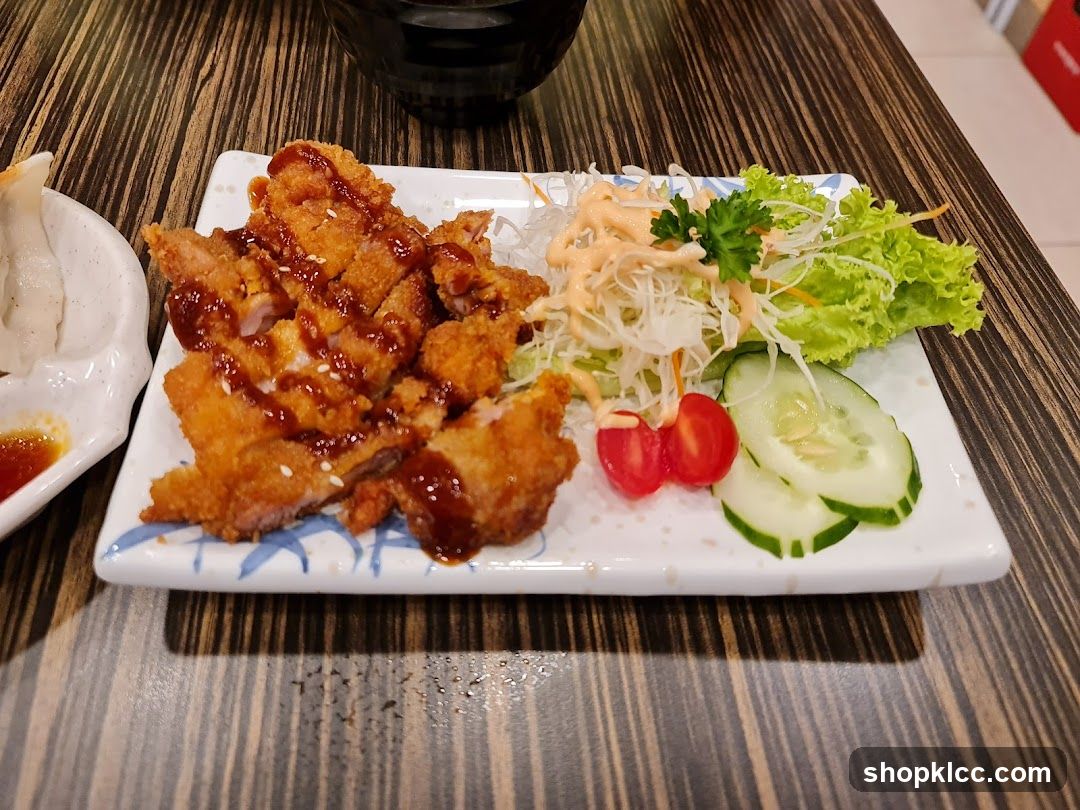 Fried Chicken with Salad