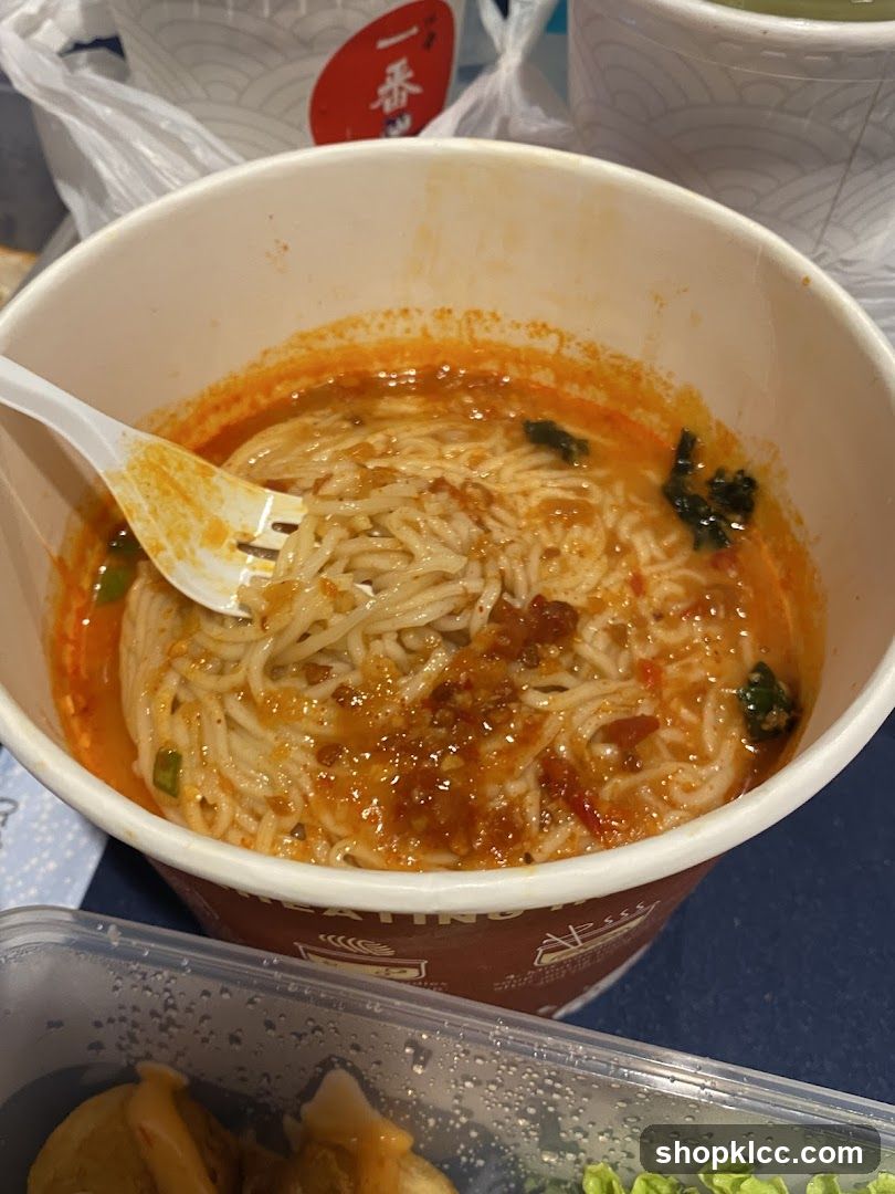 Noodles in a bowl