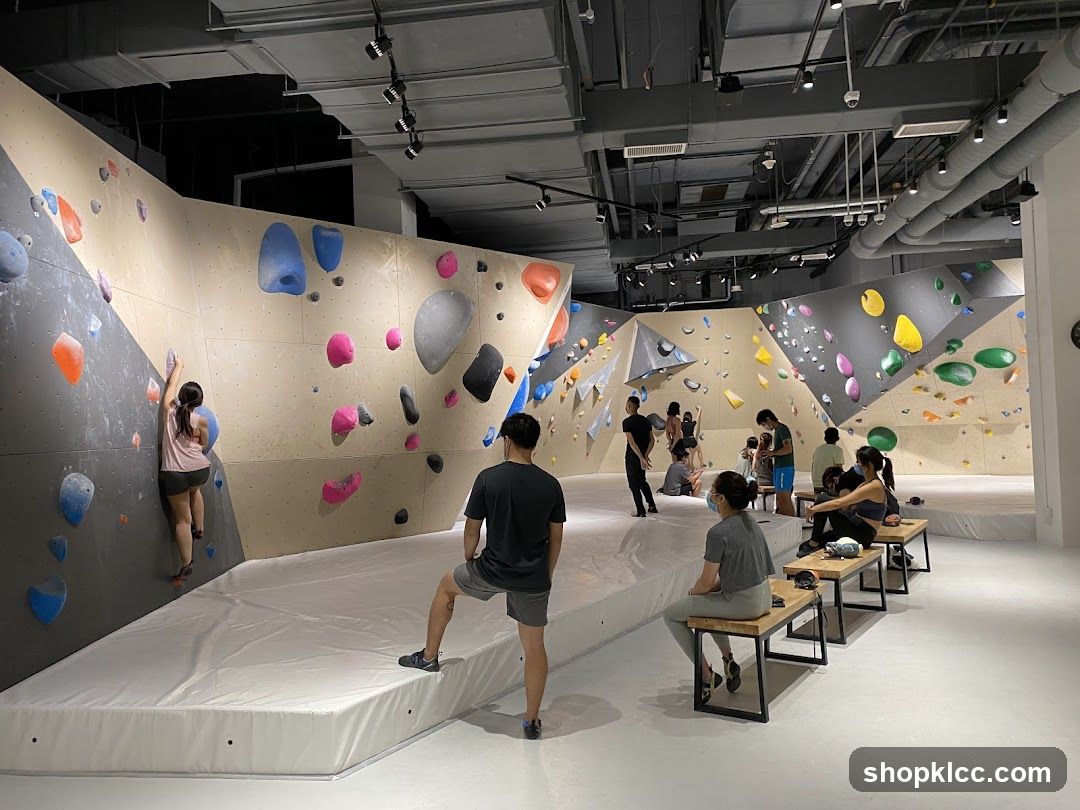 Indoor Rock Climbing Gym Interior