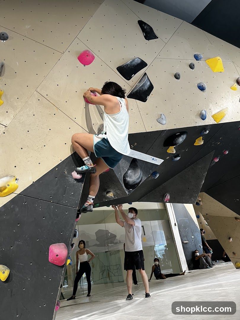 Indoor Rock Climbing Scene