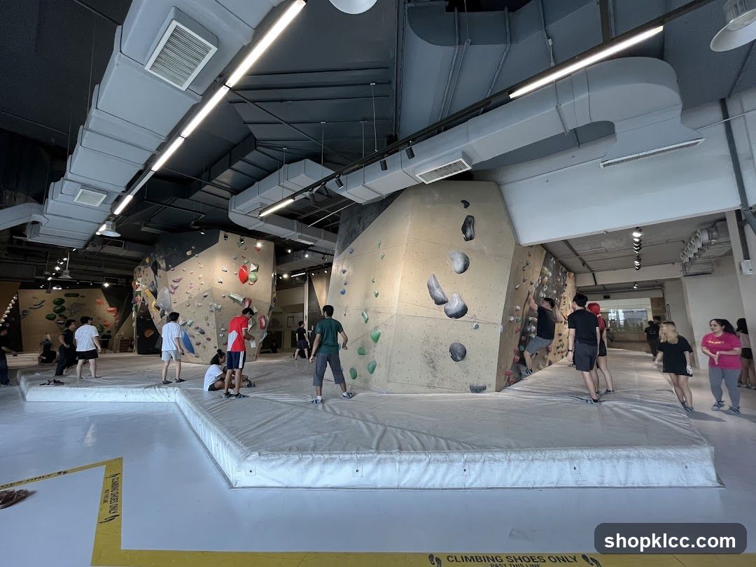 Indoor Rock Climbing Gym Interior