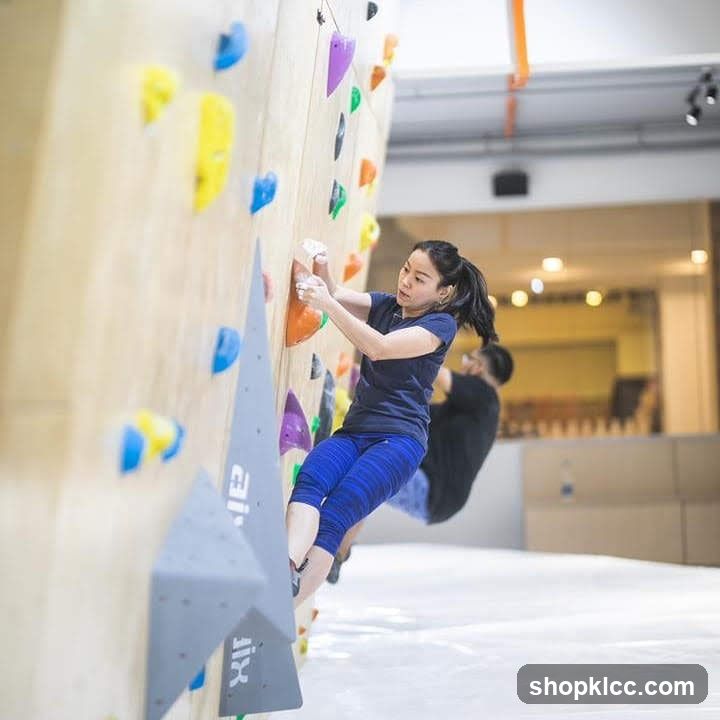 Indoor Rock Climbing Scene