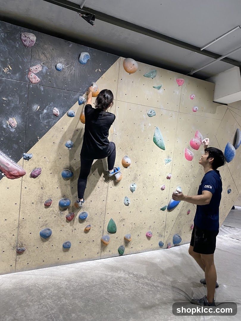 Indoor Rock Climbing Scene