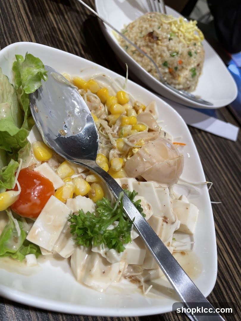 Tofu Salad and Fried Rice