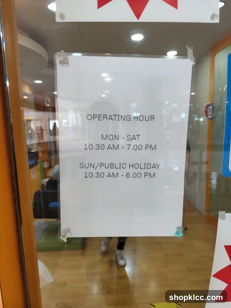 Operating Hours Sign