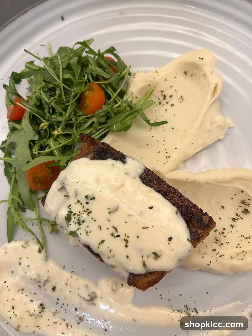 Fish with Arugula and Cream Sauce