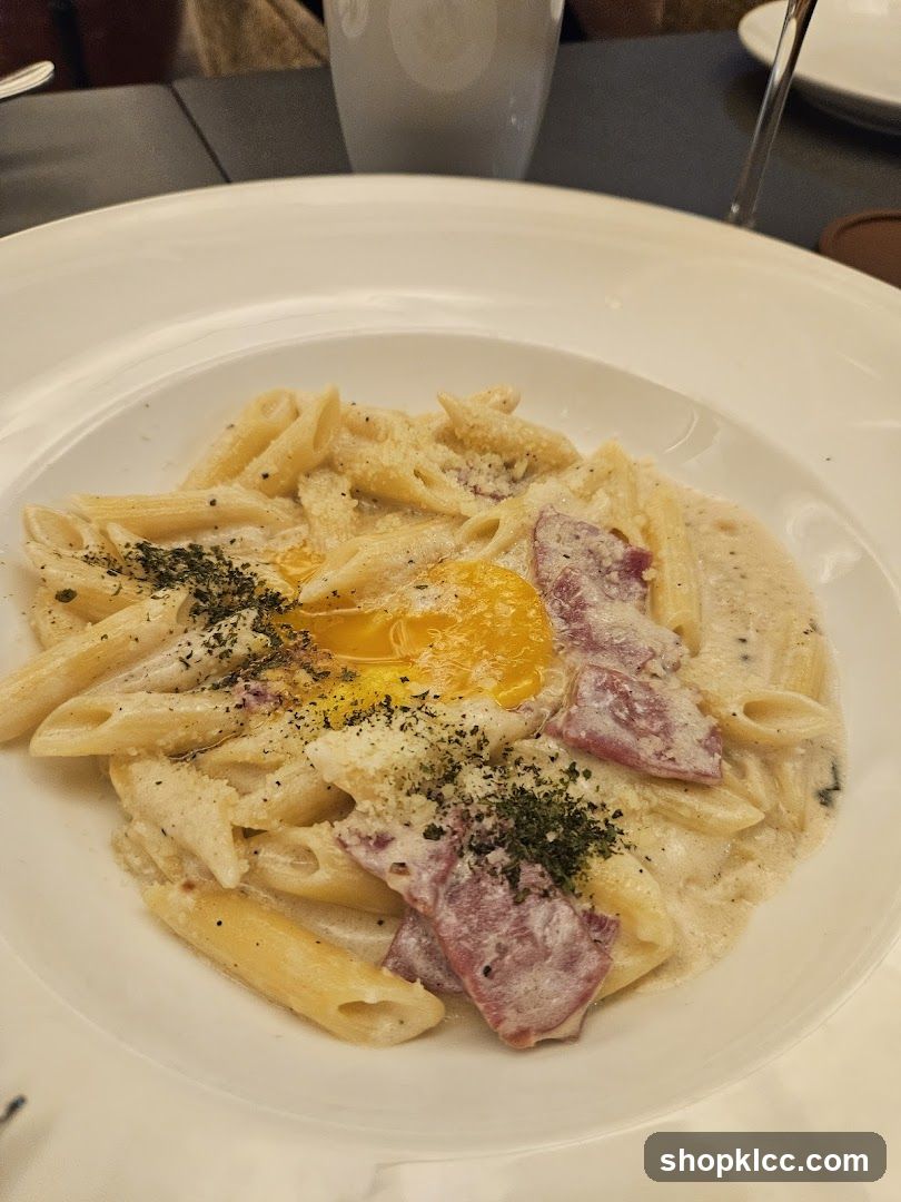 Creamy Pasta with Egg and Bacon