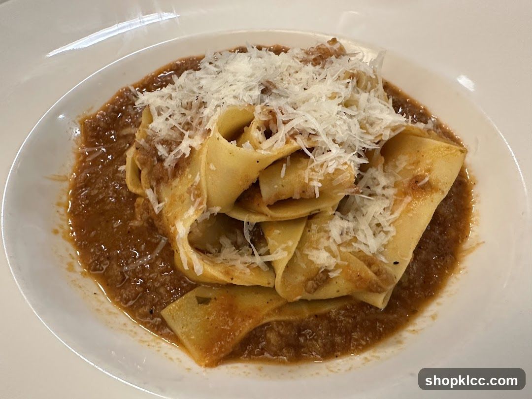 Pasta with Meat Sauce and Parmesan