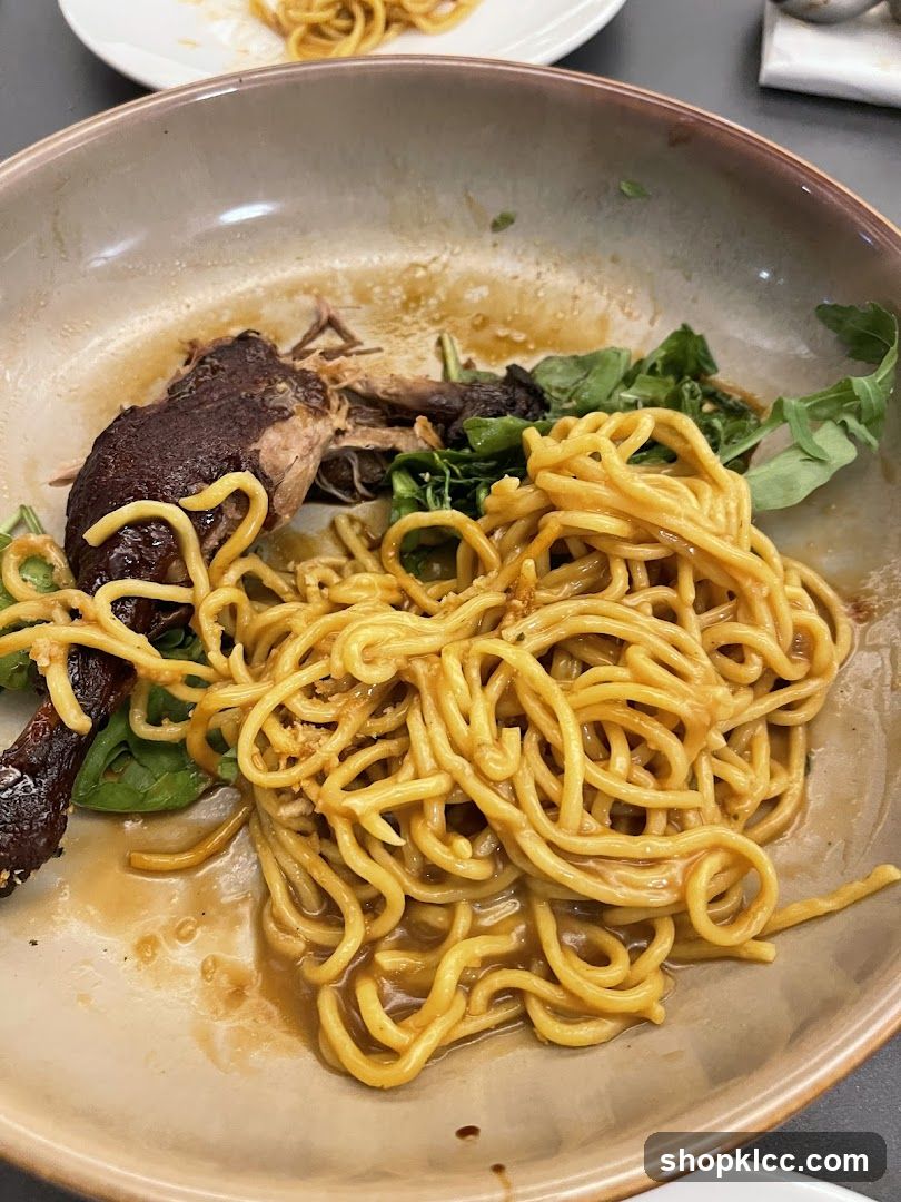 Noodle Dish with Duck Leg