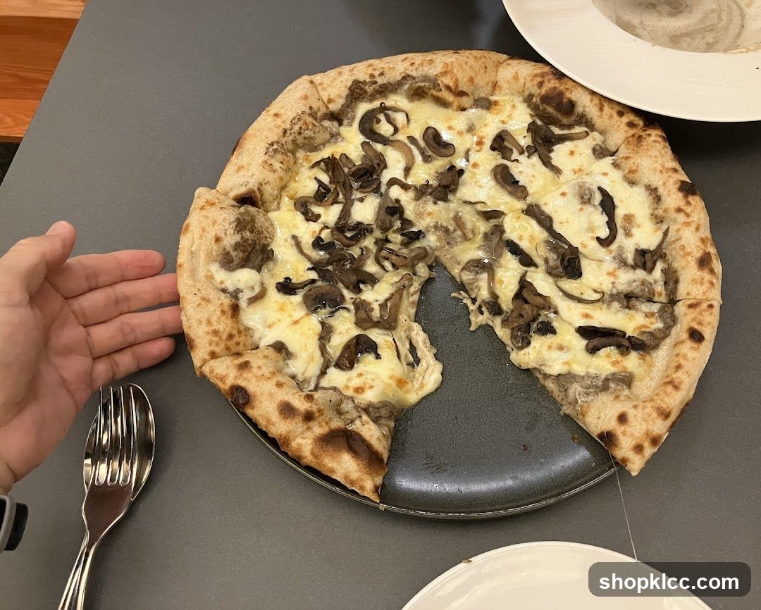 Pizza with Mushrooms and Cheese