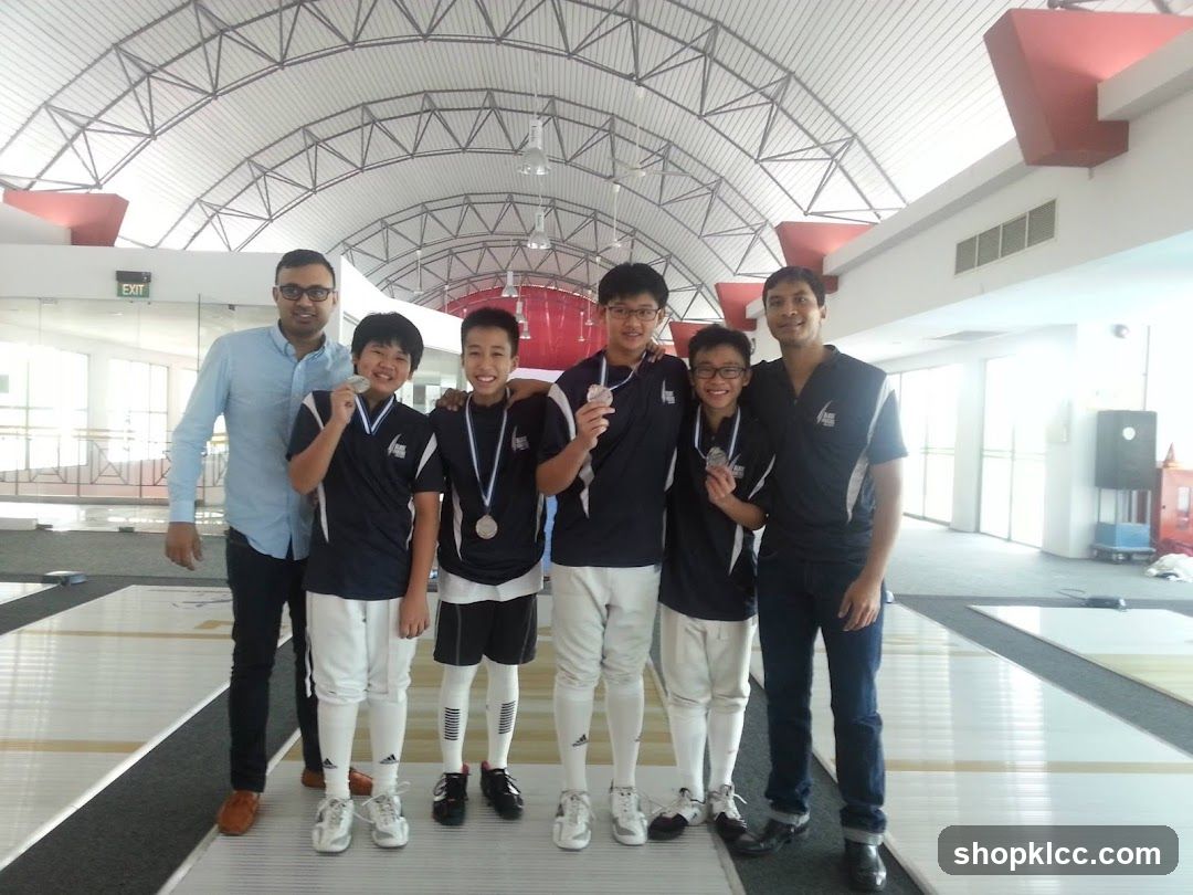 Fencing Team with Medals