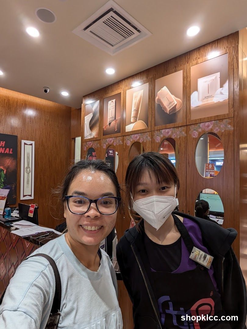 Two Women Posing in a Store