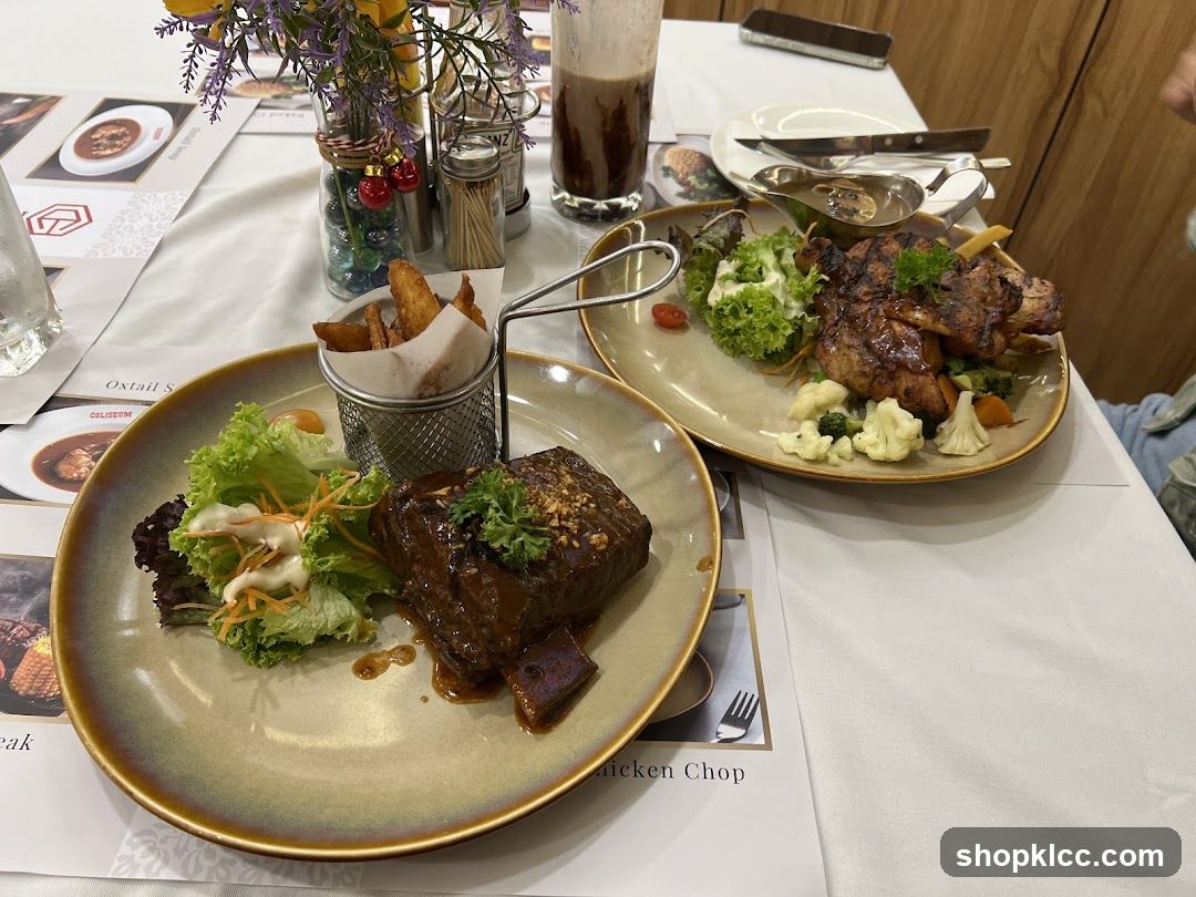 Diners Enjoying Meals