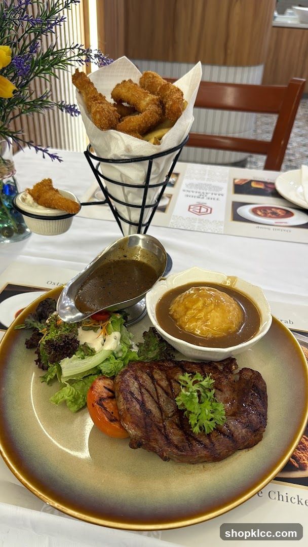 Steak Dinner with Fries and Salad