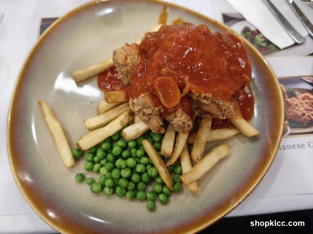 Chicken with Fries and Peas