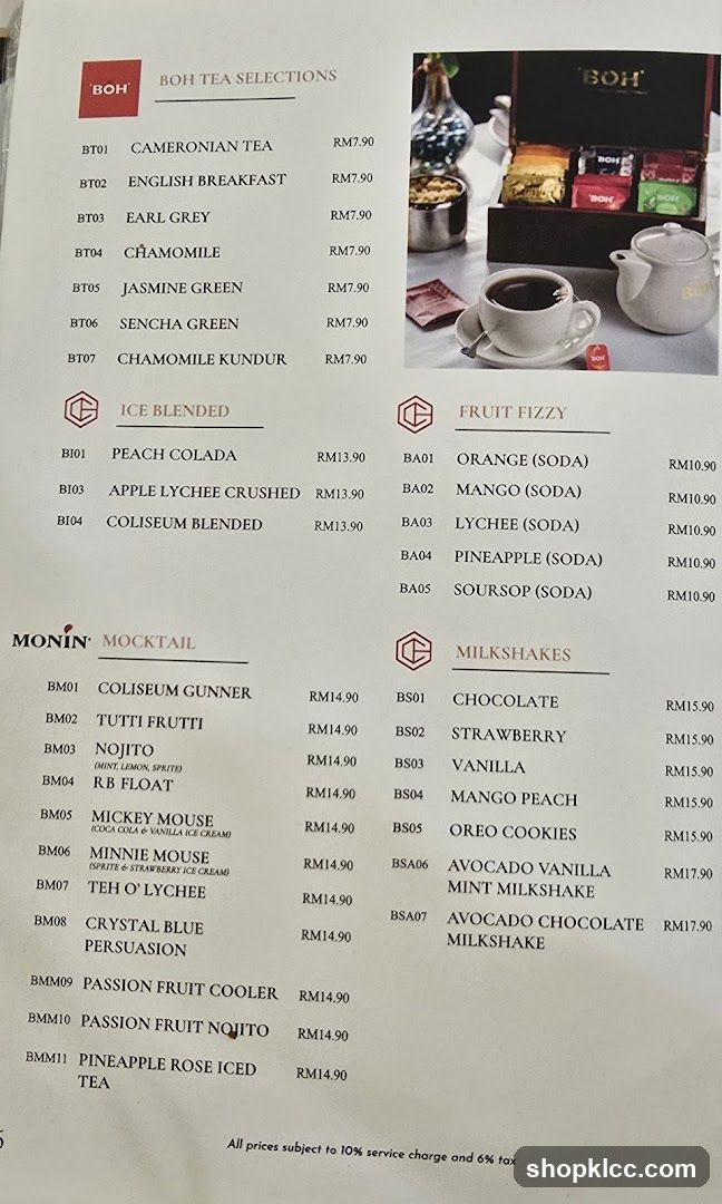 BOH Tea Selections