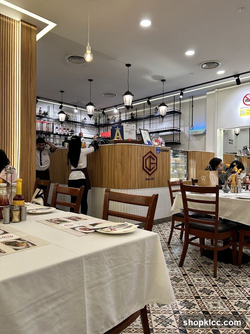 Restaurant Interior with Staff and Tables