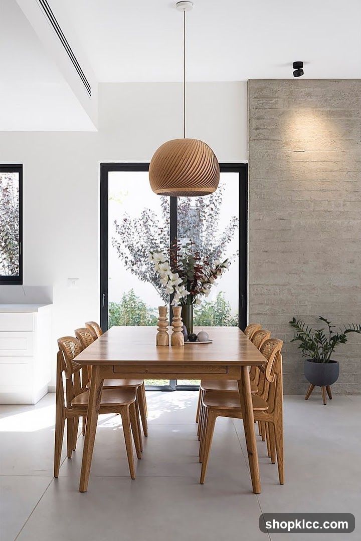 Modern Dining Room with Wooden Furniture