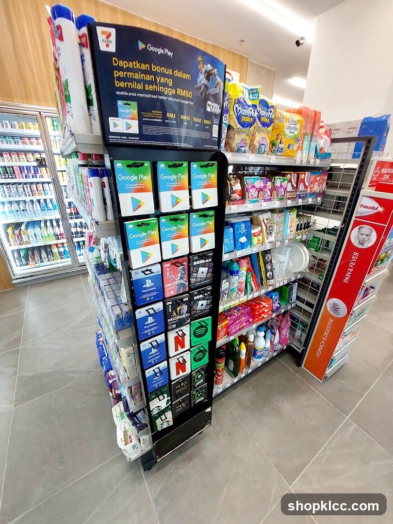 Google Play Gift Cards Display