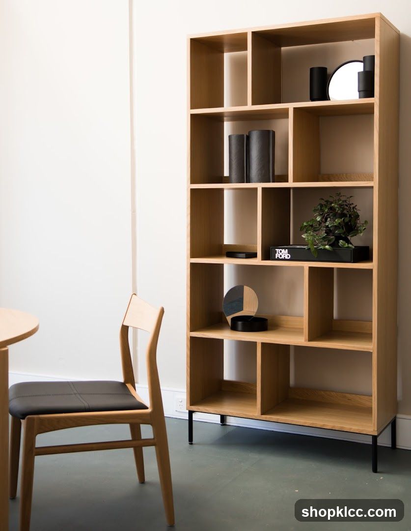 Modern Display Shelf with Chair